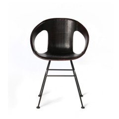 ARMCHAIR BOND LEATHER BLACK 00    - CHAIRS, STOOLS